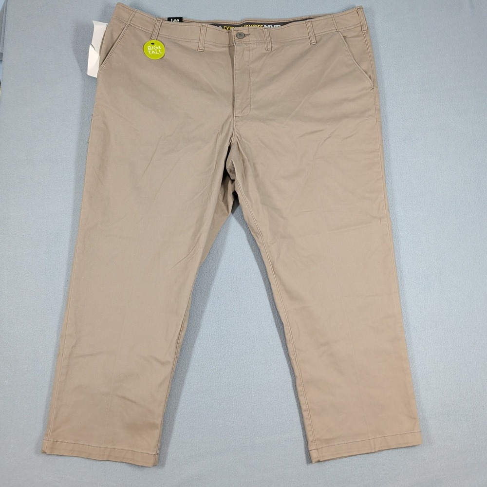 Lee Pants Mens 50x29 Breen Extreme Comfort MVP Straight Fit Performance Chino